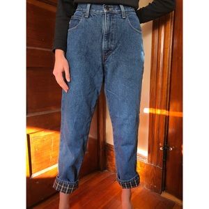 *SOLD* l.l. bean fleece lined denim